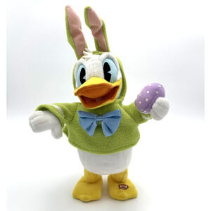 Hallmark Disney Donald Duck Easter Bunny Plush Sound & Motion Don't Pull My Ears